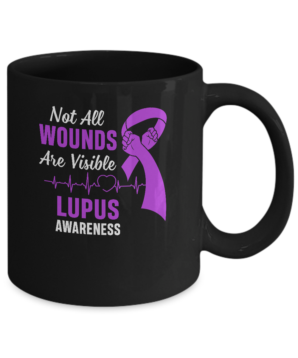 Lupus Awareness Purple Not All Wounds Are Visible Mug Coffee Mug | Teecentury.com
