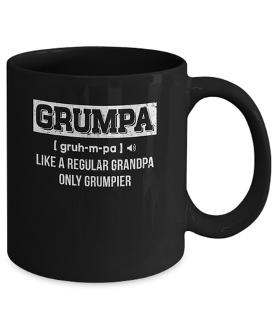 Grumpa Like Regular Grandpa Only Grumpier Funny Papa Mug Coffee Mug | Teecentury.com