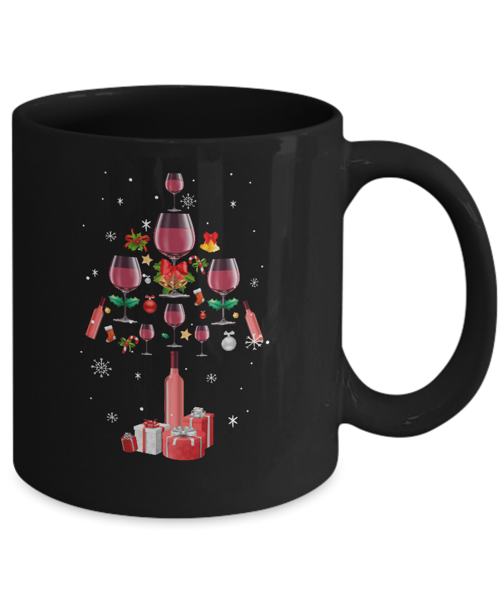 Drink Wine Christmas Tree Wine Xmas Gifts Mug Coffee Mug | Teecentury.com