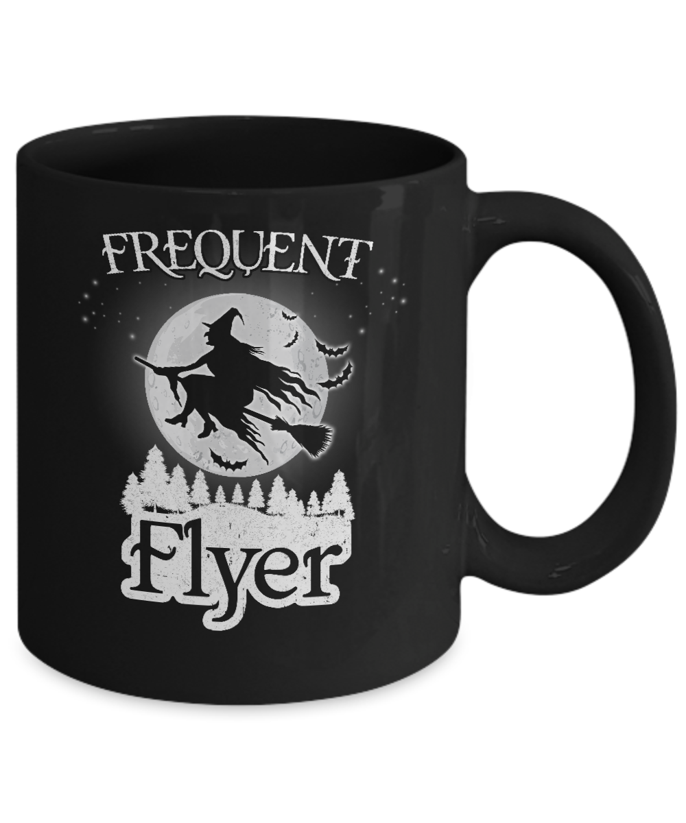 Frequent Flyer Funny Halloween Witch Costume Gift Mug Coffee Mug | Teecentury.com