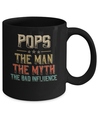 Vintage Pops The Man The Myth The Bad Influence Mug Coffee Mug | Teecentury.com