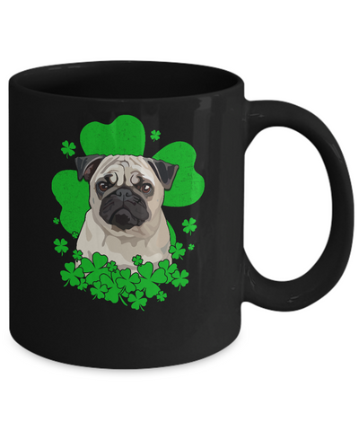 Pug St. Patrick's Day Clovers Mug Coffee Mug | Teecentury.com