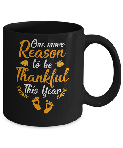 Thanksgiving Pregnancy Announcement Thankful This Year Mug Coffee Mug | Teecentury.com