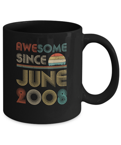 Awesome Since June 2008 Vintage 14th Birthday Gifts Mug Coffee Mug | Teecentury.com