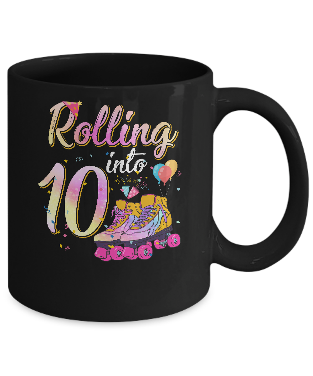 10 Years Old Birthday Girls Roller Skates 80's 10th Birthday Mug Coffee Mug | Teecentury.com