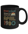 Awesome Since April 1980 Vintage 42th Birthday Gifts Mug Coffee Mug | Teecentury.com