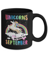 Unicorns Are Born In September Colorful Fun Birthday Mug Coffee Mug | Teecentury.com