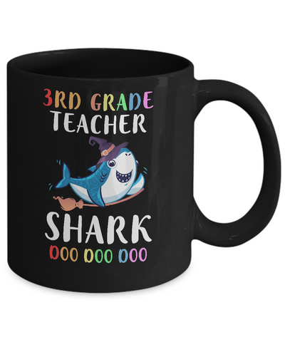 3rd Grade Teacher Shark Doo Doo Doo Halloween Mug Coffee Mug | Teecentury.com