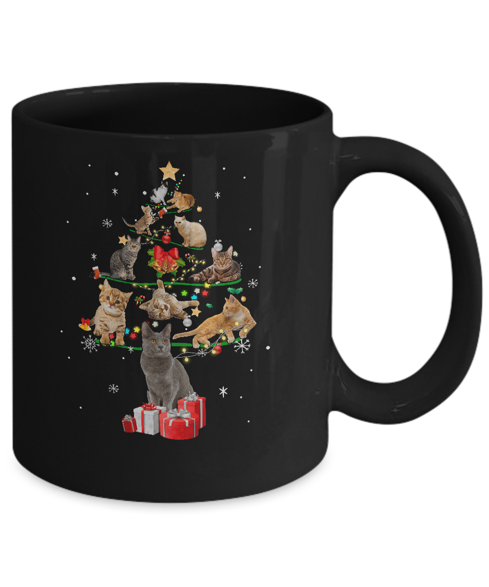 Funny Cats Christmas Tree Ornament Decor Gift Mug Coffee Mug | Teecentury.com