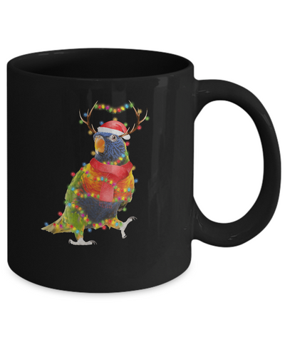 Cockatoo Parrot Bird Reindeer Christmas Light Ornament Mug Coffee Mug | Teecentury.com