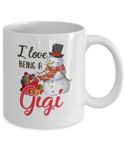 I Love Being A Gigi Snowman Gift For Christmas Day Mug Coffee Mug | Teecentury.com