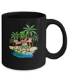 St Patricks Day Hawaiian Leprechaun Surfing Mug Coffee Mug | Teecentury.com