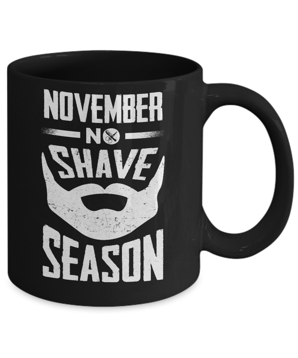 November No Shave Season Vintage Beard Mug Coffee Mug | Teecentury.com