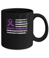 Purple Ribbon Epilepsy Awareness US Flag Mug Coffee Mug | Teecentury.com