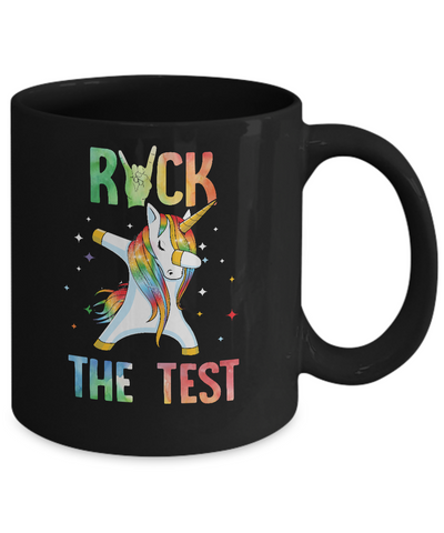 Rock The Test Funny School Unicorn Professor Teacher Mug Coffee Mug | Teecentury.com