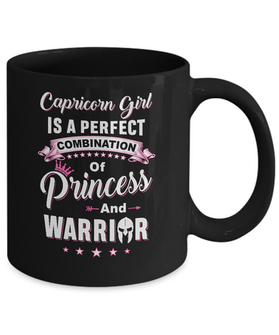 Capricorn Girl Princess Warrior December January Birthday Mug Coffee Mug | Teecentury.com