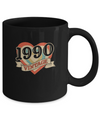32th Birthday Gifts Classic Retro Heart Vintage 1990 Mug Coffee Mug | Teecentury.com