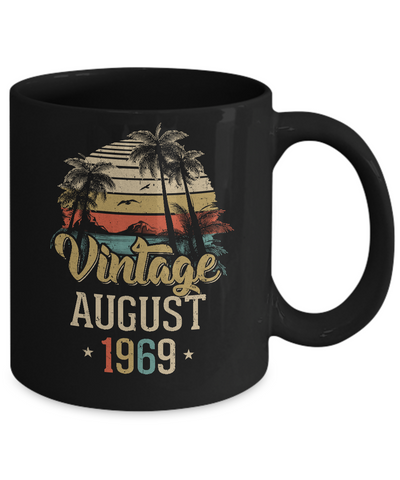 Retro Classic Vintage August 1969 53th Birthday Gift Mug Coffee Mug | Teecentury.com