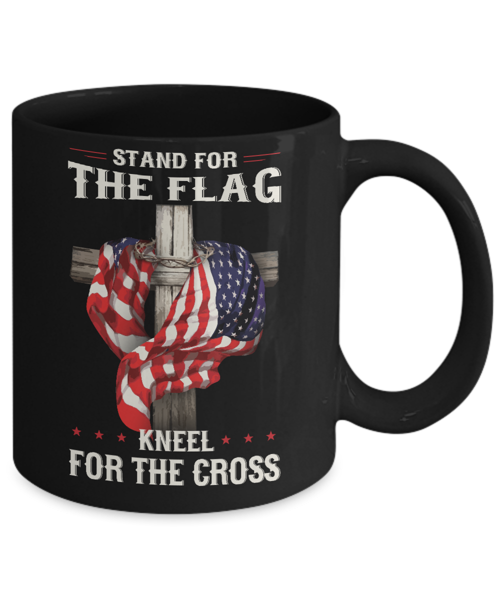 Stand For The Flag Kneel For The Cross Mug Coffee Mug | Teecentury.com