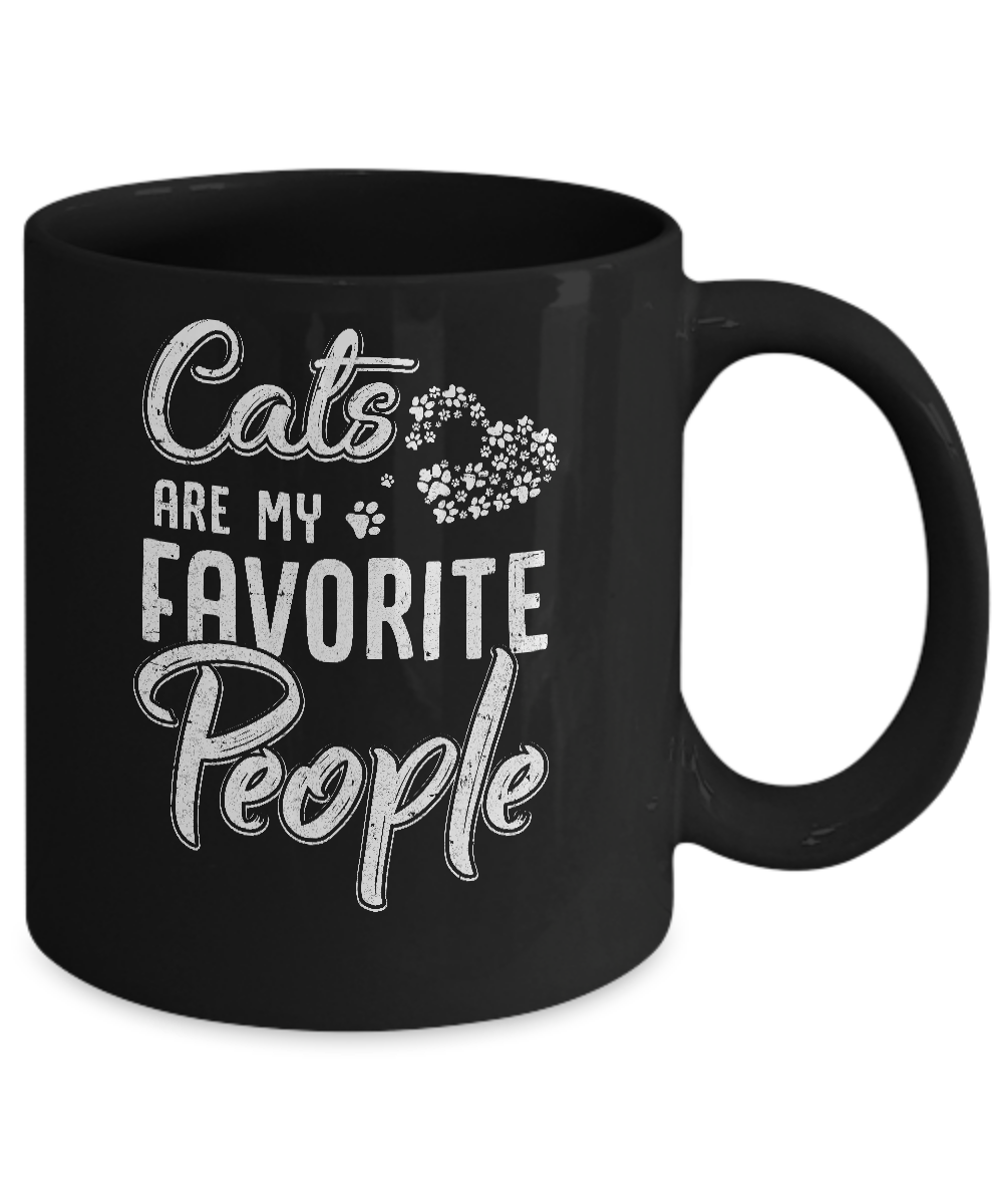 Cats Are My Favorite People Cat Lovers Mug Coffee Mug | Teecentury.com