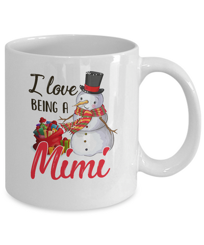 I Love Being A Mimi Snowman Gift For Christmas Day Mug Coffee Mug | Teecentury.com