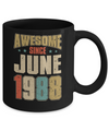 Vintage Retro Awesome Since June 1988 34th Birthday Mug Coffee Mug | Teecentury.com