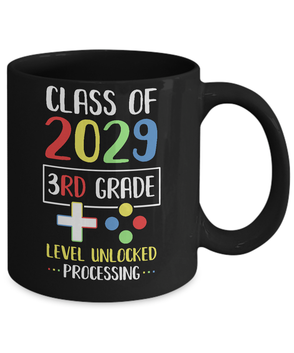 Class Of 2029 3rd Grade Level Unlock Gaming Back Go School Mug Coffee Mug | Teecentury.com