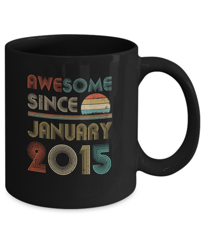 Awesome Since January 2015 Vintage 7th Birthday Gifts Mug Coffee Mug | Teecentury.com