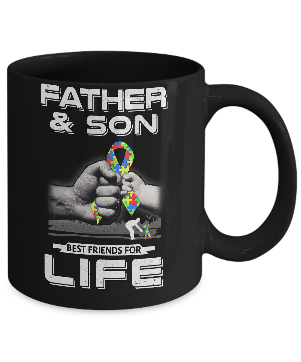 Autism Awareness Father And Son Best Friends For Life Mug Coffee Mug | Teecentury.com