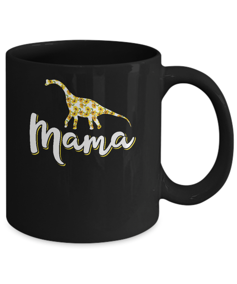 Sunflower Mama Saurus Dinosaur Mothers Day Gift Mug Coffee Mug | Teecentury.com