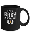 I Put A Baby In Her Basket Easter Pregnancy Mug Coffee Mug | Teecentury.com