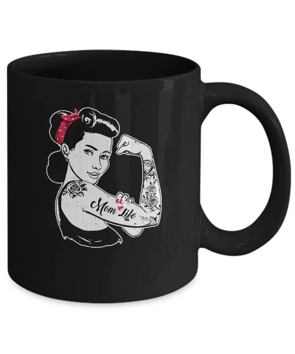 Mom Life Tattoos Tattooed Inked Woman Mug Coffee Mug | Teecentury.com