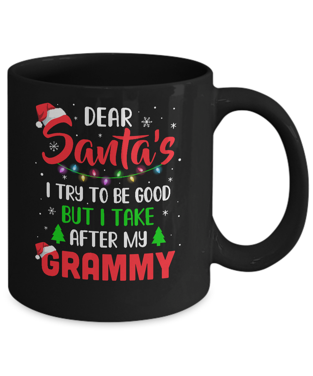 Dear Santa I Tried To Be Good But My Grammy Christmas Kids Mug Coffee Mug | Teecentury.com