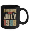 Vintage Retro Awesome Since July 1998 24th Birthday Mug Coffee Mug | Teecentury.com