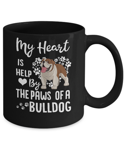 My Heart Is Held By The Paws Of A Bulldog Lover Mug Coffee Mug | Teecentury.com