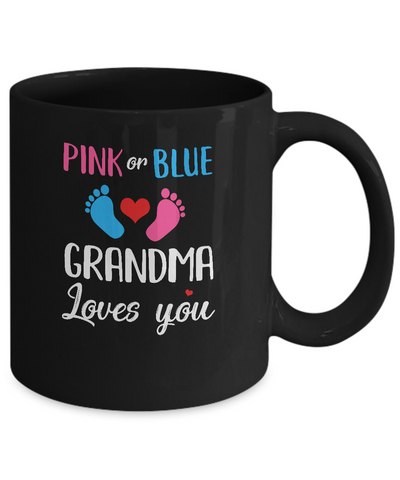 Pink Or Blue Grandma Loves You Funny Gender Reveal Party Gift Mug Coffee Mug | Teecentury.com