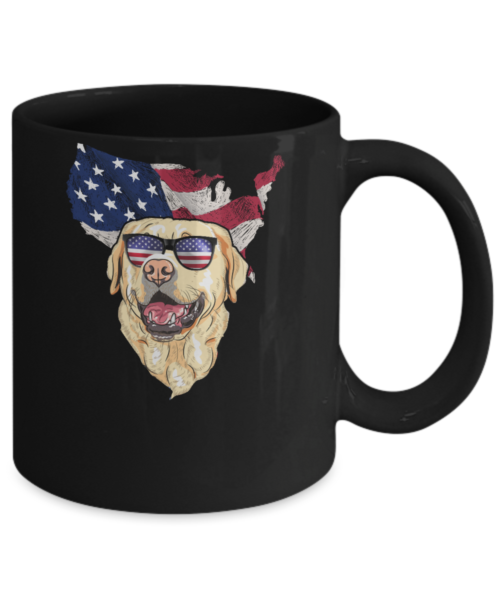 Funny Patriot Labrador Dog 4Th Of July American Flag Mug Coffee Mug | Teecentury.com