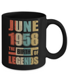 Vintage Retro June 1958 Birth Of Legends 64th Birthday Mug Coffee Mug | Teecentury.com