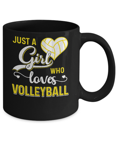 Just A Girl Who Loves Volleyball Mug Coffee Mug | Teecentury.com