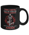 Warrior Woman The Devil Saw Me My Head Down Excited Said Amen Mug Coffee Mug | Teecentury.com