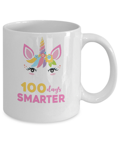 100 Days Smarter Of School Unicorn Girl Gifts Mug Coffee Mug | Teecentury.com
