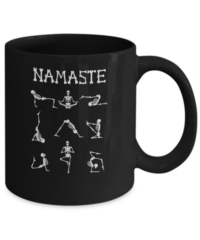 Namaste Yoga Skeleton Halloween Costume Gifts Mug Coffee Mug | Teecentury.com