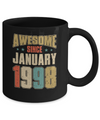 Vintage Retro Awesome Since January 1998 24th Birthday Mug Coffee Mug | Teecentury.com