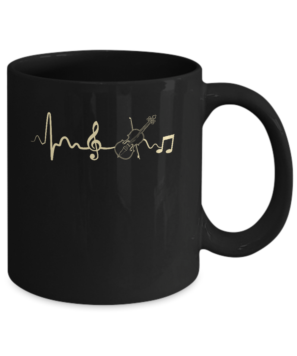 Violin Viola Cello Heartbeat Musicia Mug Coffee Mug | Teecentury.com