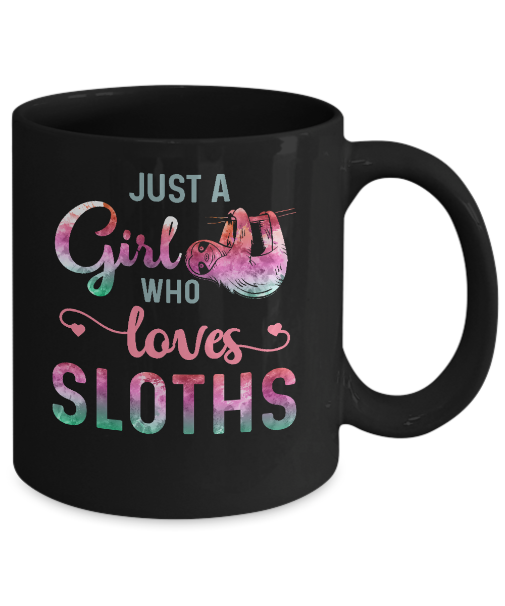 Just A Girl Who Loves Sloths Sloth Lover Mug Coffee Mug | Teecentury.com