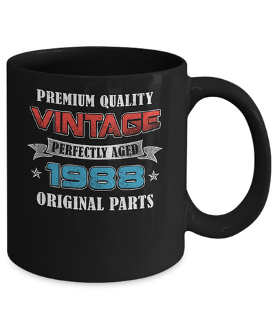 Vintage Premium Prefectly Aged 1988 34th Birthday Gift Mug Coffee Mug | Teecentury.com