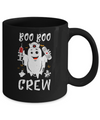 Boo Boo Crew Nurse Ghost Girls Funny Halloween Costume Mug Coffee Mug | Teecentury.com