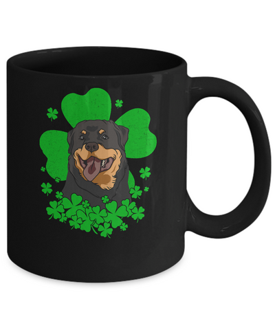 Rottweiler St. Patrick's Day Clovers Mug Coffee Mug | Teecentury.com