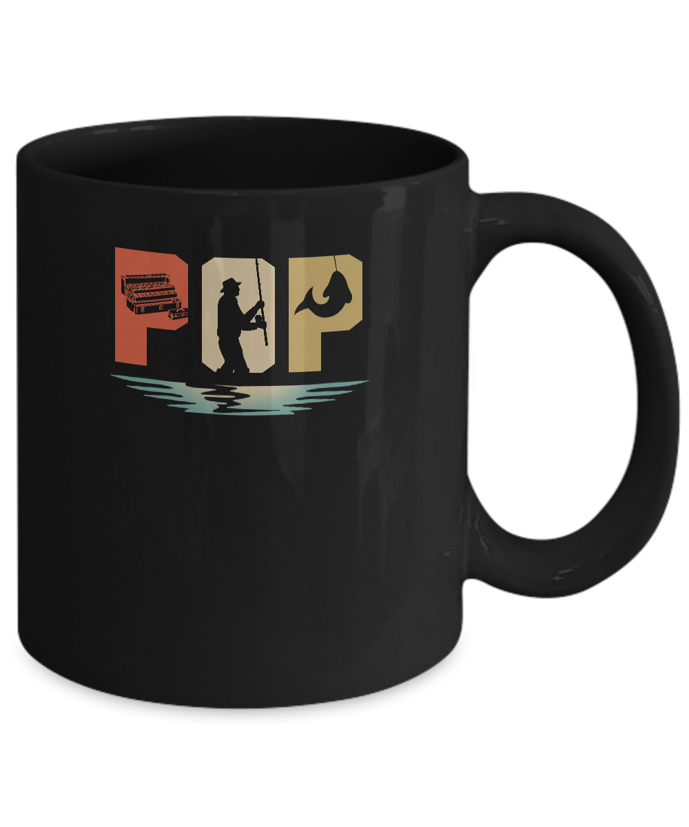 Vintage Fishing Pop Father's Day Gift Mug Coffee Mug | Teecentury.com