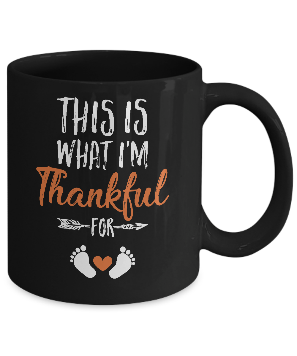 What I'm Thankful Pregnancy Announcement Thanksgiving Mug Coffee Mug | Teecentury.com
